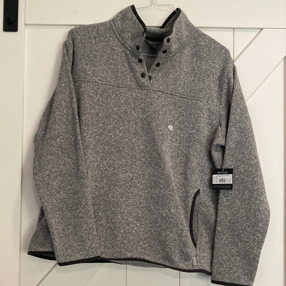 NEW with tag, Women’s Eddie Bauer Radiate 2.0 Snap Mock Pullover, size XL